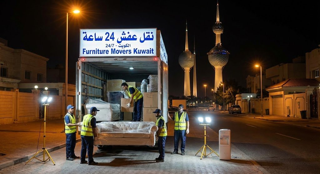 نقل عفش 24 ساعة الكويت خدمة ليلية وفورية